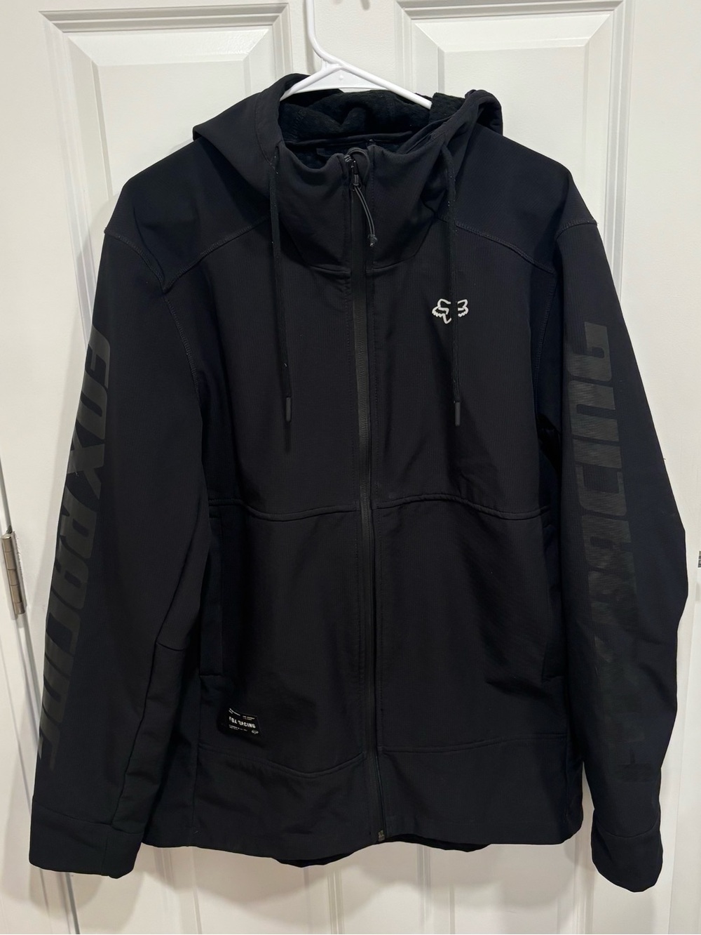 Fox Racing Pit Full Zip Black Jacket Mens U.S. XL